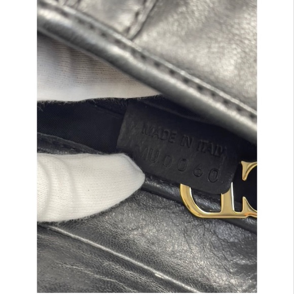 Vintage Black Dior Saddle Bag with Gold Hardware - Picture 5 of 9